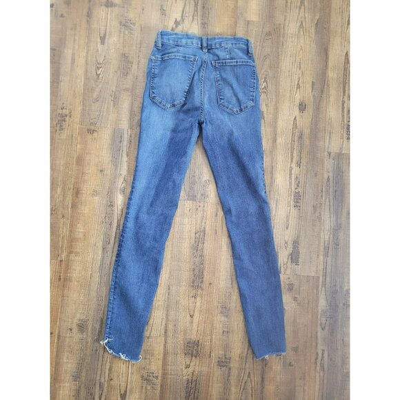 FREE PEOPLE  Jeans with distressed eg cuffs and front seam Size W27R - Picture 11 of 13